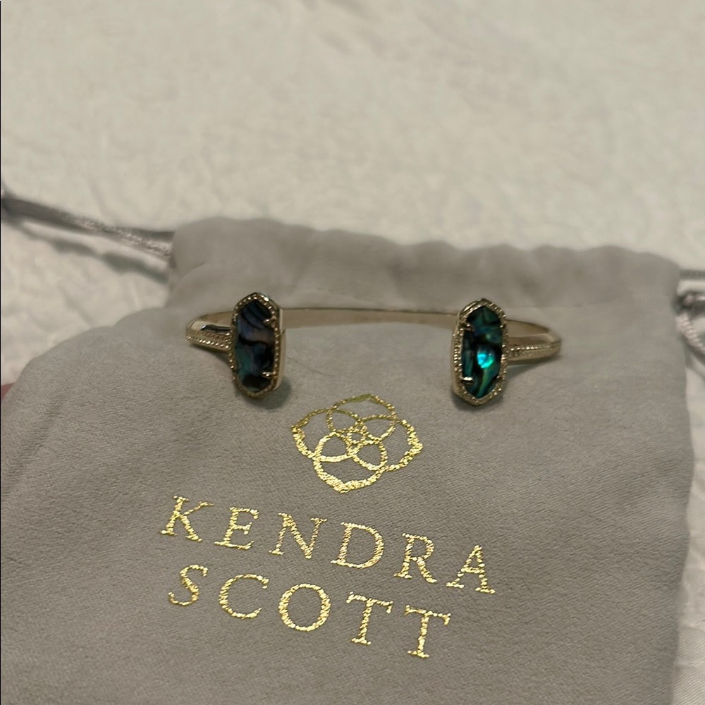 Kendra Scott Gold Cuff with Abalone Stones